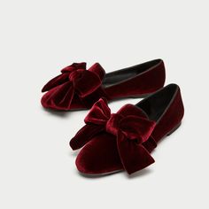 Handcrafted US sizing. Fits true to size. Chic Shoes Flat, Shopping Carts, Glass Slippers, Power Red, Velvet Flats, Flat Loafers, Velvet Loafers, Velvet Shoes, Butterfly Knot