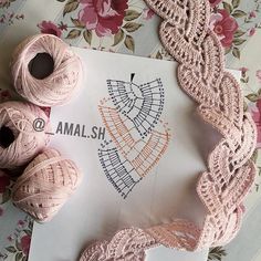 two balls of yarn next to each other on top of a piece of paper with the words amalsh written in it