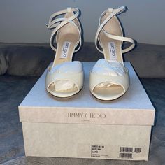 Brand New Never Worn Jimmy Choo Emsy 85 In Color Latte Beautiful Heels Not Sold Online Anymore! Wedding Heels With Open Heel, Beautiful Heels, Jimmy Choo Shoes, Selling Online, Jimmy Choo, Shoes Women Heels, Shoes Heels, Color White, Women Shoes