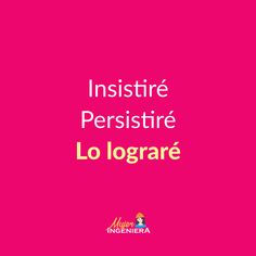 a pink background with the words instire persistree and an image of a