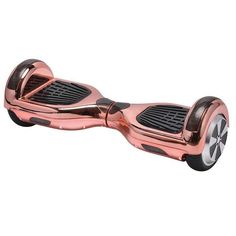 the pink hover is on display against a white background and has wheels that look like they have spokes