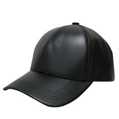 A signature item, the all-time great classic baseball cap in genuine cowhide leather. Structured backing allows it to keep its shape. Curved visor. The USA embossed velcro back closure allows adjustable fit for most. Available in many colors, it is perfect for wear in any occasion with any outfit. Beware of international shippers selling faux leather substitutes. Mens Leather Hats, Cool Baseball Caps, Leather Baseball Cap, Black Baseball Cap, Leather Hats, Leather Cap, Black Cap, Baseball Caps, Metal Buckles