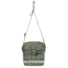 Supreme Field Side Bag Ss23 Color: Olive Gonz Green Logo Crossbody Shoulder Bag, Functional Everyday Shoulder Bag With Logo, Green Crossbody Bag With Logo, Green Logo Crossbody Bag, Green Shoulder Bag With Logo, Green Logo Shoulder Bag, Logo Satchel Shoulder Bag For Daily Use, Logo Shoulder Satchel Bag For Daily Use, Green Shoulder Bag With Logo For Daily Use