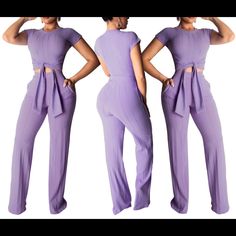 Cotton & Poly With Great Stretch, Long Pants (Touch’s Floor On 5’9 Woman) Available In Purple Xl Casual Fitted Pant Set With Straight Pants, Casual Fitted Two-piece Pants Set, Fitted Matching Set Bottoms For Work, Casual Fitted Matching Set Pants, Casual High Waist Fitted Pant Set, Casual Workwear Pants With Matching Set, Casual Purple Sets For Workwear, Casual Purple Workwear Set, Fitted Wide Leg Bottoms Matching Set