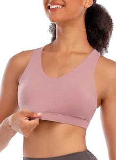 🔥🔥🔥 AMAZON BEST SELLER 🔥🔥🔥

WHY WE MADE THIS:Need a sports bra that does it all? Look no further! This sweat-wicking cross-strap bra gives you the coverage and support you need for yoga, run, and the gym—without restricting your movement or breath. fabric has added lycra that allows the bra to stretch with you and retain its shape over time. Slip in optional, removable cups for full coverage—if you want it. This bra is intended to provide medium support for great shape retention, long-lasting comfort. Low Impact Workout