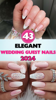 Discover elegant wedding guest nail ideas for 2024, perfect for complementing any outfit and adding a touch of sophistication to your look. Wedding Guest Gel Nails Ideas, Nails For Beach Wedding Guest, September Wedding Guest Nails, Wedding Nails For Guest Gel, Nail Design Wedding Guest, Nails Wedding Guest Ideas, Classy Nails Wedding Guest, Elegant Nails For Wedding Guest, Classy Wedding Guest Nails