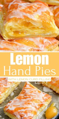 lemon hand pies with lemon curd filling are the perfect dessert for springtime