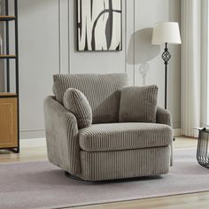 a living room scene with focus on the chair