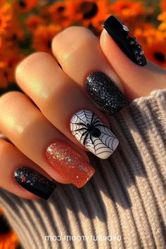 These Black Halloween Nails Are Blowing Up on Pinterest! Make your Holloween Nails unforgettable! Get ready to be inspired by these stunning Black Halloween Nails that are perfect for the spooky season! From Pink Halloween Nails and Purple Halloween Nails to fun Pumpkin Nails, these designs will elevate your nail game. Try out creative Halloween Press On Nails or go for intricate Nail Art Halloween featuring Bat Nails. Whether you’re looking for Cute Halloween Nails or bold Halloween Acrylic ... Dark Elegance, Harvest Gold, Gold Nail