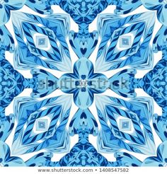 an abstract blue and white design