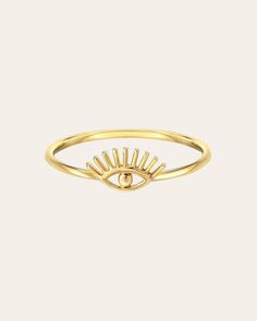 14k solid yellow gold elegant and dainty evil eye ring, a classic and timeless ring, beautiful by itself or stacked, day or night. Made in L.A. Size of Eye: Approx. 10mm(W) by 6mm(H) Ring: Approx. 1mm Total Weight: Approx. 1 gram Ships in 3-7 business days Rush orders ship in 2-4 business days Comes gift ready in a beautiful, custom Zoe Lev jewelry box. *Eligible for return, per our policy. See here for details. 14k Yellow Gold Rings With Diamond Eyes, Yellow Gold Evil Eye Round Ring, Yellow Gold Evil Eye Ring, Gold Evil Eye Promise Ring, 14k Gold Evil Eye Ring, Elegant Evil Eye Rings, H Ring, Timeless Ring, Gold Color Ring