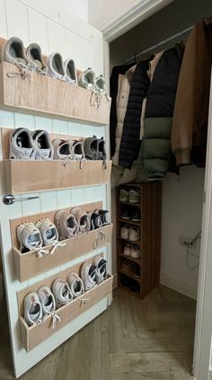 Introducing our new design, top quality hardwood, wall mounted shoe racks. Perfect space saving storage for all of your shoes. This is the new and improved version of our wall mounted shoe racks. They are still lightweight and easily fitted but they have the added advantage of a fully enclosed back so that the soles of the shoes don't mark the wall behind, they are made from top quality hardwood and can be left as they are or can easily be painte Mounted Shoe Rack, Coat Cupboard, Wall Mounted Shoe Storage, Wall Mounted Shoe Rack, Shoe Cupboard, Diy Garage Door, Boot Room, Garage Gym