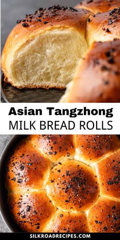 Asian Tangzhong Milk Bread Rolls are soft and sweet, unlike any bread you’ve tried before! Add dimensions of texture and flavor with crispy, salty furikake seasoning, or enjoy as-is for a soft and milky snack. The number one difference between Japanese milk bread and regular bread is tangzhong, a popular Asian baking method. I go into more detail on the blog, but the gist of it is that we pre-cook some of the flour with milk and water to make the dough extra moist. Milk Bread, Chinese Bread Recipe, Chinese Milk Bread, Asian Milk Bread Recipe, Japanese Milk Bread Recipe, Tangzhong Milk Bread, Milk Bread Japanese, Quick Brunch, Japanese Milk Bread