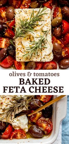 Baked Feta with Tomatoes and Olives Greek Appetizer Feta Dip With Tomatoes, Dip With Tomatoes, Baked Feta With Tomatoes, Feta With Tomatoes, Baked Feta Dip, Authentic Greek Recipes