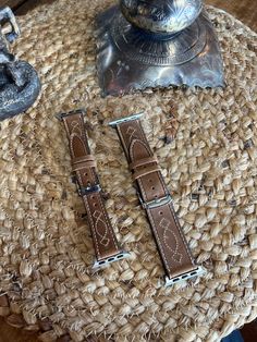 Genuine leather Apple Watch band. Band measures 5/8" in size 38mm - 40mm Band measures 3/4" in size 42mm - 44mm Stitch Apple Watch, Leather Basket, Leather Apple Watch Band, Apple Watch Bands Leather, Basket Weave, Apple Watch Band, Apple Watch Bands, Watch Band, Watch Bands