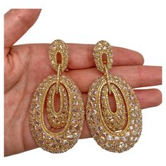 These vintage-inspired chandelier earrings feature 24.00 carats of rose-cut diamonds, set in 18-karat gold. They exude timeless elegance and charm with a length of 1.4 inches." G-H in color VS in clarity excellent cut. Diamond Chandelier Earrings, Diamond Chandelier, Uncut Diamond, Rose Cut Diamond, Chandelier Earrings, Rose Cut, Timeless Elegance, Diamond Cuts, Vintage Inspired