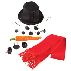 Create winter memories with the 16-Pc. Snowman Kit, a delightful set that provides everything you need to build the ultimate snowman. This durable and reusable snowman making kit ensures hours of outdoor fun for the entire family, year after year. It includes a black felt top hat, hat pins, coal-shaped eyes and mouth pieces, a carrot nose, a fringed scarf and buttons—giving your snowman a classic, well-dressed appearance. Spark your imagination and enjoy a fun, active winter activity with loved ones. Ideal for kids 12 years and older, this build-a-snowman kit also makes a fantastic family gift. Bring your snowman to life and make your neighborhood marvel at your creation! Snowman Snow Measuring Stick, Snowman Christmas Tree Kits, Snowman Kits For Snowman Tree, Snowman Kit Michaels Stores, Build A Snowman Kit, Letter Stockings, Snowman Kit, Sugar Free Candy, Nostalgic Candy