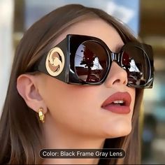 Large Square fashion glasses For Women Vintage Brand Designer Fashion Anti Glare Sun Shade For Vacation Beach Party Fashion Glasses For Women, Outdoor Sunglasses, Square Fashion, Colorful Frames, Designer Shades, Shades For Women, نظارات شمسية, Glasses Men, Glasses For Women