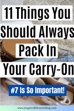 Black bold text on picture says 11 things you should always pack in your carry on #7 is so important! background is image of a carry on bag Aesthetic Airplane, Essentials Aesthetic, Packing Ideas, Carry On Packing, Travel Essentials Men, Airplane Essentials