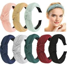 1 Size: 8.27" x 7.99" x 2.28".  Color: Black.  Gender: female.  Age Group: adult. Knot Turban Headband, Wide Headbands, Simple Headbands, Hair Turban, Hair Knot, Comfortable Headbands, Head Wrap Headband, Vintage Headbands, Stretch Headband