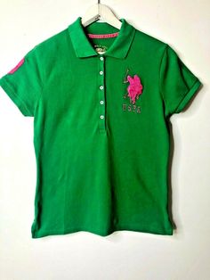 US POLO ASSOCIATION SHIRT  COLOR GREEN. LIGHT FADED SIZE LARGE  SEE PHOTOS WITH MEASUREMENTS  FEATURES COLLARED BUTTON EMBROIDERED BIG LOGO  SHORT SLEEVE COUNTRY/ REGION OF MANUFACTURE PAKISTAN  MATERIAL 95% COTTON 5% SPANDEX   BN I Us Polo Assn, Men's Polo Shirt, Polo Ralph Lauren, Colorful Shirts, Mens Tops, ? Logo, Long Sleeve, Green, Color