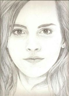 a pencil drawing of a woman's face