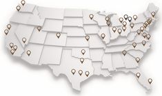 a map with pins in the shape of the united states and where to find them