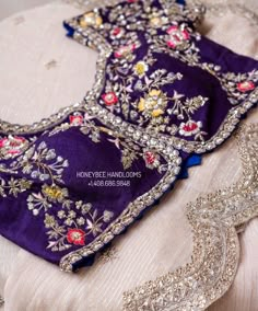 ❥ Handmade Designer stitched blouse ; Can be used for sarees / Lehengas. ❥ PreOrder , Price mentioned is for Size 36-40 ❀❀ Return / Exchange Policy : ※ No Return/ No Exchange / No Cancellation! ※We need proof of video while package is opening for considering any case of missing or damaged products ; ※ We can not accept any returns , if video at the time of package opening is not provided by the client . ღ ღ Please be courteous and don't ask for negotiation on prices ! We define prices based on m Semi-stitched Anarkali Blouse In Purple, Semi-stitched Anarkali Purple Blouse, Purple Anarkali Blouse With Pallu, Festive Wedding Blouse With Motifs, Designer Wear Purple Blouse With Pallu, Designer Purple Blouse For Diwali, Purple Designer Blouse For Diwali, Purple Anarkali Blouse For Diwali, Purple Anarkali Blouse For Festive Occasions