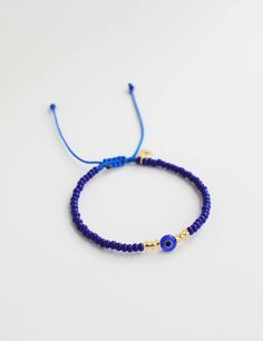 The evil eye is used throughout cultures as a symbol of protection against negative energies. This seed bead bracelet style has quickly become a top favorite. Basically, a must have. Macramé style bracelet Royal Blue Seed Beads Thread Color: Dark Blue Adjustable from 3-5 inches in diameter 100% handmade, therefore slight variations may occur Adjustable Beaded Bracelets With Evil Eye For Friendship, Evil Eye Round Beads Jewelry For Friendship, Blue Beaded Evil Eye Bracelet For Friendship, Beaded Evil Eye Bracelet For Friendship, Evil Eye Bead Bracelet Gift, Spiritual Evil Eye Beaded Bracelets For Beach, Friendship Evil Eye Round Beads Jewelry, Blue Beaded Spiritual Friendship Bracelets, Blue Evil Eye Friendship Bracelets With Round Beads