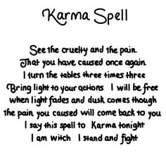 Karma Spells That Work, Karma Spells, Magical Affirmations, Earth Magick, Spell Magic, Spells Magic