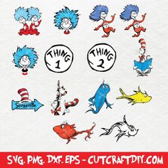 dr seussy cat in the hat stickers