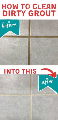 how to clean dirty grout before and after