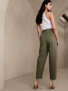 The Barrel Pant | Banana Republic 50 Fashion, Cotton Pants, Petite Size, Signature Style, Ankle Length, New Product, Banana Republic, Sewing Projects, Mid Rise