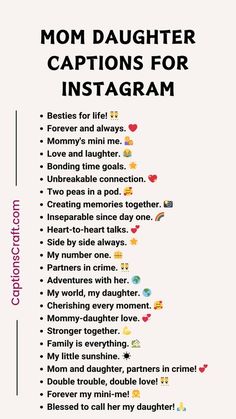 mom daughter captions for instagram