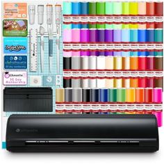 the silhouette machine has many different colors on it