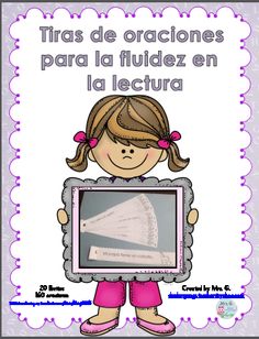 a spanish poster with a girl holding a computer