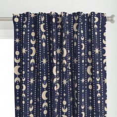 a curtain with stars and crescents on it