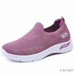 Lasaky - Breathable Mesh Walking Shoes: A Multi-Purpose Footwear Suitable for Sports and Leisure Activities Pink Slip-on Sneakers For Sports With Round Toe, Pink Breathable Slip-on Sneakers, Sporty Pink Breathable Slip-on Sneakers, Comfortable Sports Walking Shoes With Round Toe, Athleisure Slip-on Sneakers With Round Toe For Light Exercise, Comfortable Round Toe Walking Shoes For Sports, Comfortable Breathable Pink Slip-on Sneakers, Casual Pink Walking Shoes For Sports, Comfortable Flat Walking Shoes For Sports