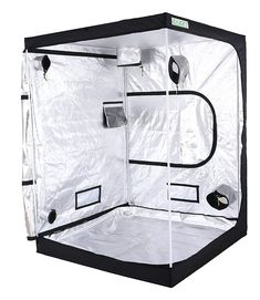 the grow tent is open and ready to be used for growing plants or other things