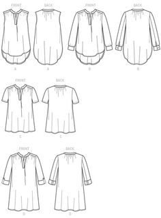 the instructions for how to sew an easy shirt with long sleeves and collars