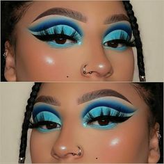 Monochromatic Blue, Light Contour, Makeup Cantik, Eyebrow Kit, Drag Make-up, Highlight Palette, Contour Highlight, Cute Eye Makeup