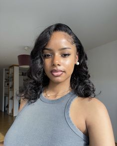 Curly Hair Sew In, Healthy Relaxed Hair, Natural Curls Hairstyles, Oval Face, Pretty Face