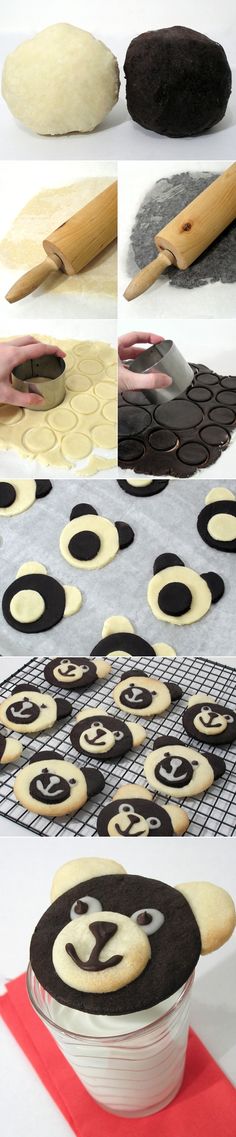 the process of making cookies is shown here