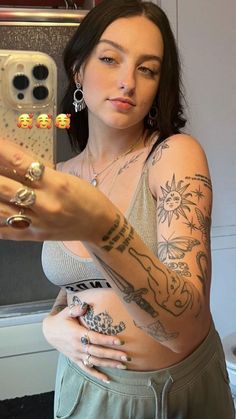 thigh tattoos aesthetic | mini tattoos finger | small earthy tattoos | stomach tattoos women words Stomach Tattoos Women Words, Mini Tattoos Finger, Small Earthy Tattoos, Tattoos Stomach, Tattoos Finger, Earthy Tattoos, Tattoos Aesthetic, Stomach Tattoos Women, Arm Sleeve Tattoos For Women