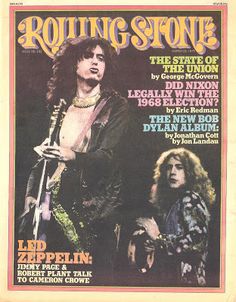 the rolling stone magazine cover featuring led zeppeling and joann's