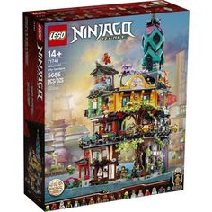 the lego ninja castle is in its box