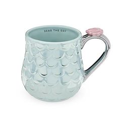 Morning routine got you down? Grab your new favorite mug and get things brewing—you were mermaid for greatness! This under-the-sea-inspired accessory is complete with seashell detail, metallic accents, and a cheekily inspirational quote. 12 oz capacity Made of ceramic 3D shell detail on handle Sea Queen, Mermaid Mugs, Blue Mug, Tea Tumbler, Mermaid Gifts, Mermaid Inspired, Cute Mermaid, Ceramic Tea Cup, Cute Coffee Mugs