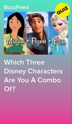 which three disney characters are you a commbo or? quiz game for kids and adults