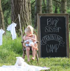 Big Sister Camp Announcement, Sister In Training Announcement, Big Sister Training Camp Announcement, Big Sister Photo Shoot Announcement, Big Sister Announcement Balloons, Big Sibling Training Announcement, Cute Big Sister Announcement, Second Gender Reveal Ideas, Promoted To Big Sister Photoshoot