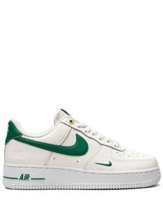 Nike Air Force 1 Low "Malachite - White" sneakers Nike's Air Force 1 Low "Malachite" celebrates the 40th Anniversary of the Air Force 1. This model comes in a Sail, Malachite, white, and metallic gold colour scheme. Here, Sail leather appears across the base, mesh liner and tongue while a dark green tone adorns the Swoosh logos on the sides, AIR branding on the midsole and heel, ‘1’ branding hits the tongue, and ’82-22’ covers the insoles.

Composition

Lining: Fabric 100%

Outer: Leather 100%, Artificial Leather 100%

Sole: Rubber 100%

Product IDs

FARFETCH ID: 19277651

Brand style ID: DQ7658101 Nike Air Force White, White Sneakers Nike, Nike Air Force Men, Tenis Air Force, Air Force Shoes, Nike Shoes Air Force, Nike T, Nike Air Force Ones, Nike Air Force 1 Low